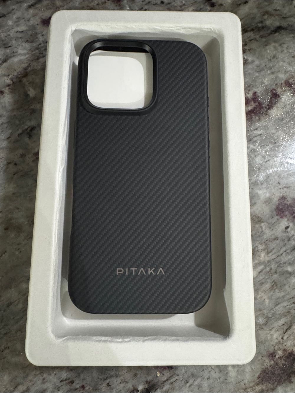 Pitaka iPhone 16 Pro Case - Black/Grey Twill